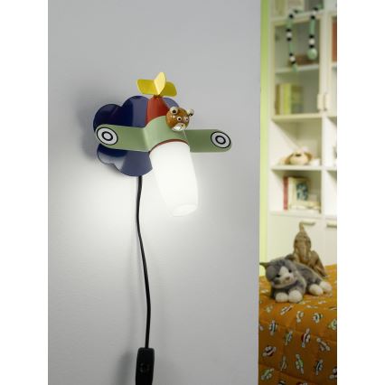 EGLO 88995 - Dětské nástěnné svítidlo SIRO 1xE14/9W barevná