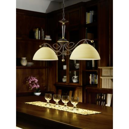 EGLO 89134 - Lustr na řetězu BELUGA 2xE27/60W