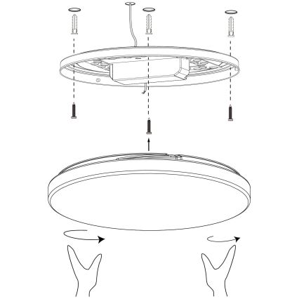 Eglo - LED Stmívatelné stropní svítidlo LED/19,2W/230V 2700-6500K ZigBee