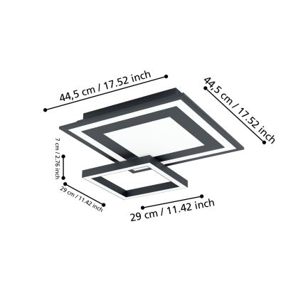 Eglo - LED RGBW Stmívatelné stropní svítidlo LED/21,6W/230V ZigBee