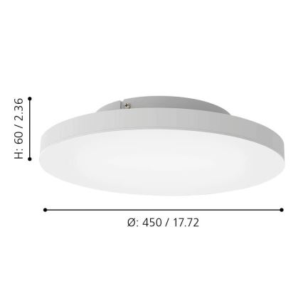 Eglo - LED RGBW Stmívatelné stropní svítidlo LED/22,4W/230V ZigBee