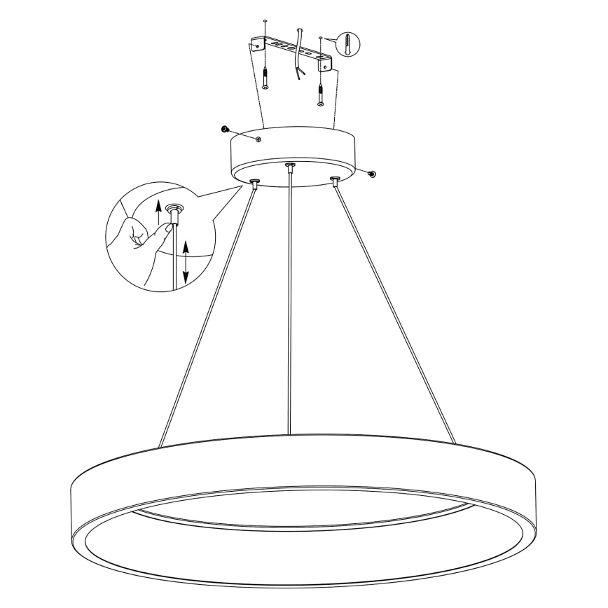 Eglo - LED RGBW Stmívatelný lustr na lanku LED/26W/230V 2700-6500K ZigBee