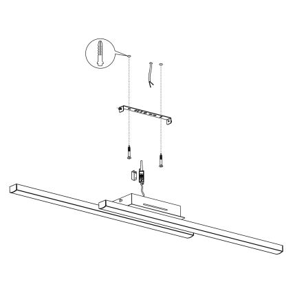 Eglo - LED RGBW Stmívatelné stropní svítidlo LED/32W/230V černá ZigBee