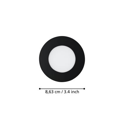 Eglo - ADA 3xLED Stmívatelné koupelnové svítidlo FUEVA-ZLED/2,8W/230V IP44