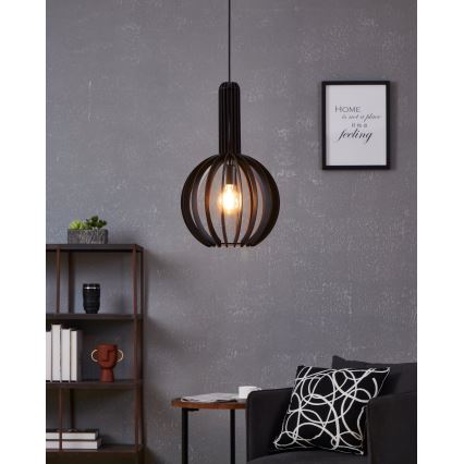 Eglo - Lustr na lanku 1xE27/40W/230V pr. 31 cm černá
