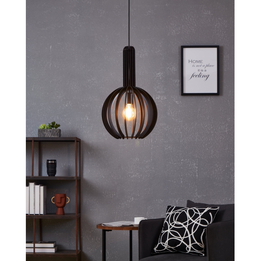 Eglo - Lustr na lanku 1xE27/40W/230V pr. 31 cm černá