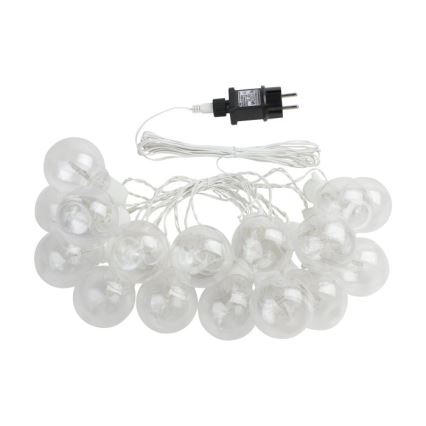 Eglo - LED Venkovní dekorační řetěz 16xLED/0,064W/24V IP44 bílá