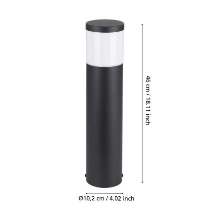 Eglo - LED RGB Venkovní lampa 1xE27/9W/230V 2700-6500K IP44