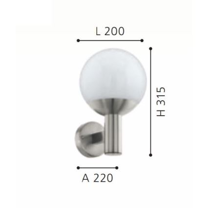 Eglo - LED RGB Stmívatelné venkovní nástěnné svítidlo E27/9W/230V 2700-6500K IP44