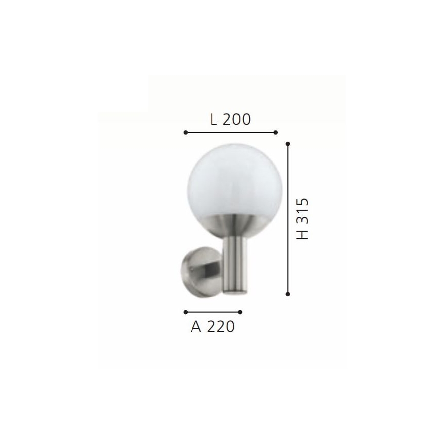 Eglo - LED RGB Stmívatelné venkovní nástěnné svítidlo E27/9W/230V 2700-6500K IP44