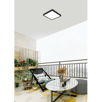 Eglo - LED Koupelnové stropní svítidlo LED/20,5W/230V IP44 černá