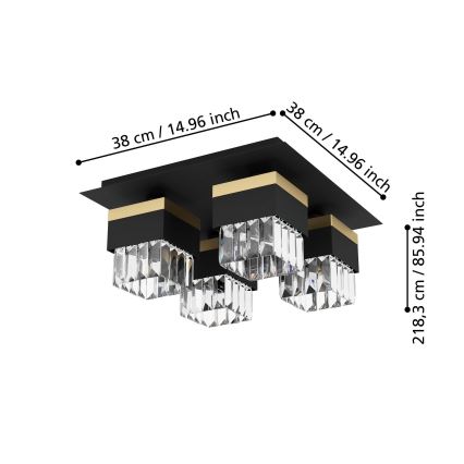 Eglo - Stropní svítidlo 4xE14/40W/230V