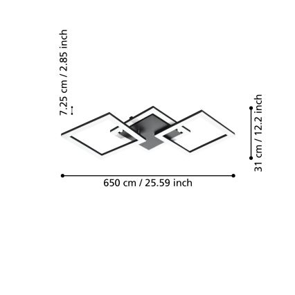 Eglo - LED Stmívatelné stropní svítidlo LED/32,4W/230V