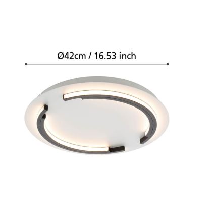 Eglo - LED Stmívatelné stropní svítidlo LED/25W/230V 3000K pr. 42 cm