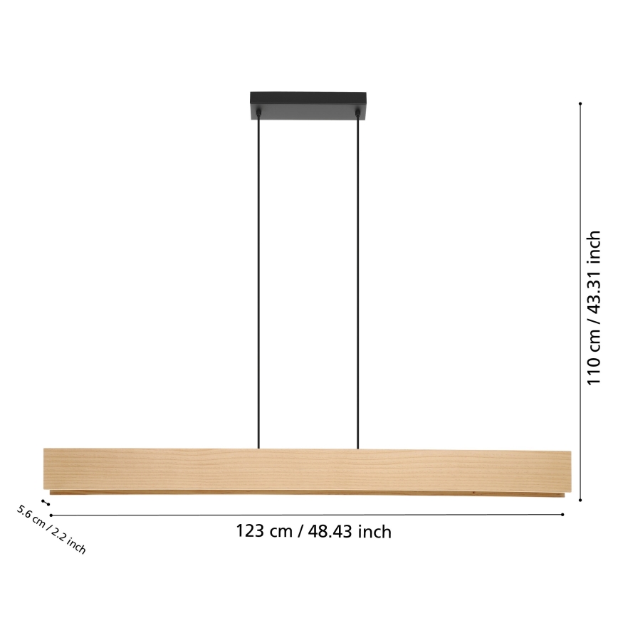 Eglo - LED RGBW Stmívatelný lustr na lanku LED/35W/230V 2700-6500K