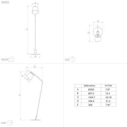 Eglo - Stojací lampa 1xE27/40W/230V