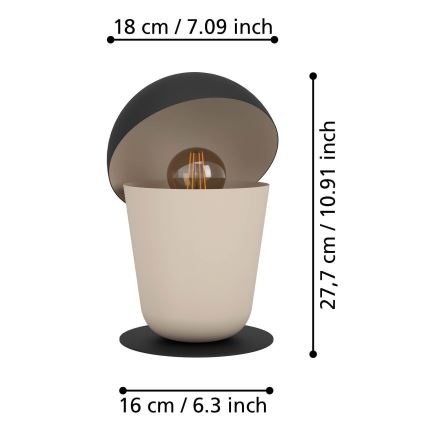 Eglo - Stolní lampa 1xE27/40W/230V