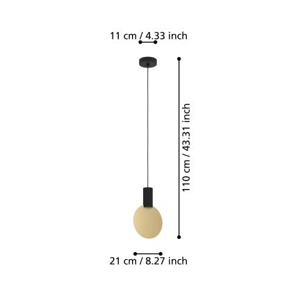 Eglo - LED Lustr na lanku 1xGU10/4,5W/230V 3000K