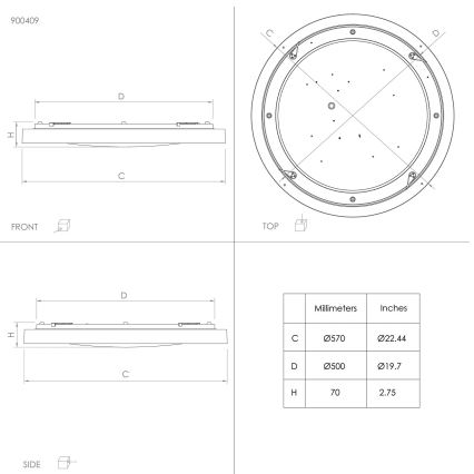 Eglo - LED RGBW Stmívatelné stropní svítidlo LED/34,5W/230V 2700-6500K