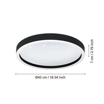 Eglo - LED RGBW Stmívatelné stropní svítidlo LED/17,8W/230V 2700-6500K