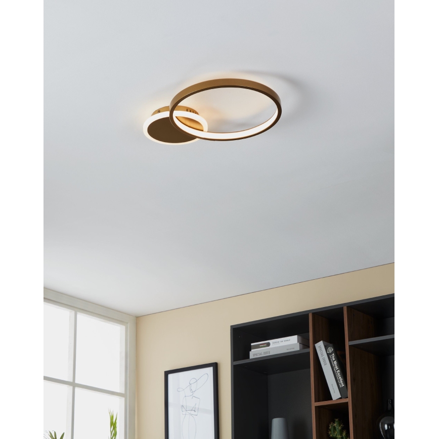 Eglo - LED Stmívatelné stropní svítidlo LED/15W/230V zlatá + dálkové ovládání