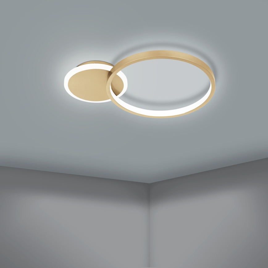 Eglo - LED Stmívatelné stropní svítidlo LED/15W/230V zlatá + dálkové ovládání