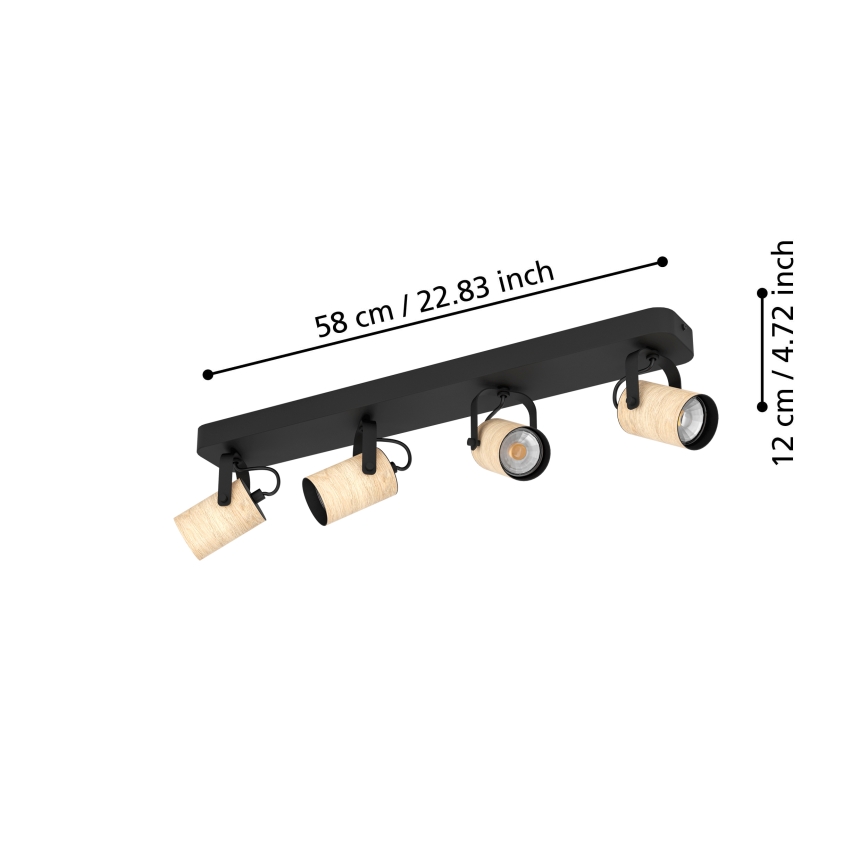 Eglo - LED Bodové svítidlo 4xGU10/3W/230V