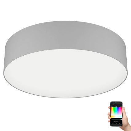 Eglo - LED RGBW Stmívatelné stropní svítidlo LED/35W/230V 2700-6500K šedá