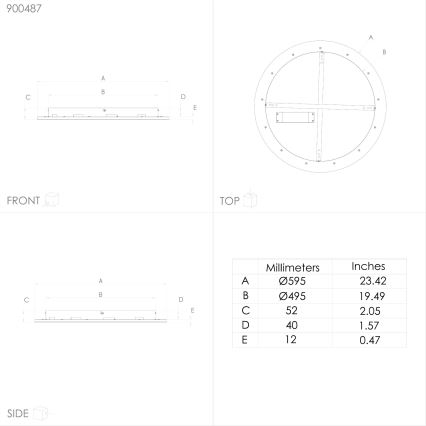 Eglo - LED RGBW Stmívatelné stropní svítidlo LED/35W/230V 2700-6500K