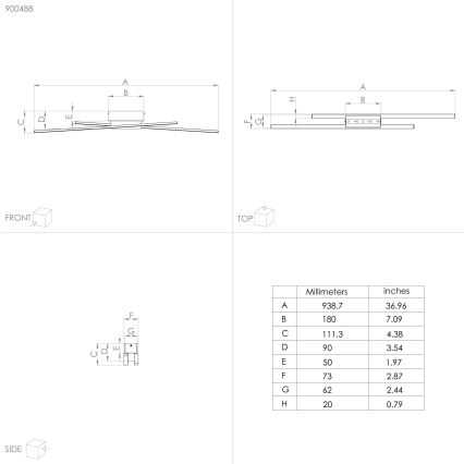 Eglo - LED Stmívatelné stropní svítidlo 2xLED/13W/230V