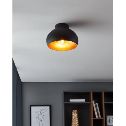 Eglo - Stropní svítidlo 1xE27/40W/230V černá/zlatá