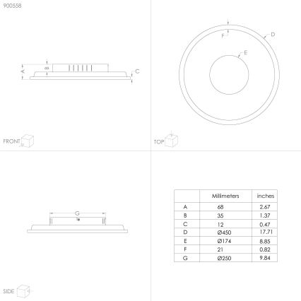 Eglo - LED Stropní svítidlo LED/27W/230V