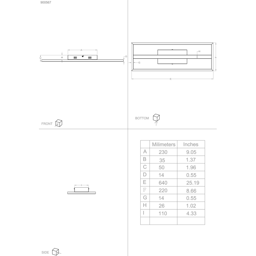 Eglo - LED RGBW Stmívatelné stropní svítidlo LED/21W/230V 3000-6500K