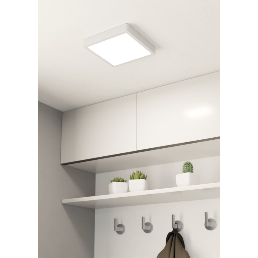 Eglo - LED Stmívatelné stropní svítidlo LED/17W/230V bílá 21x21 cm
