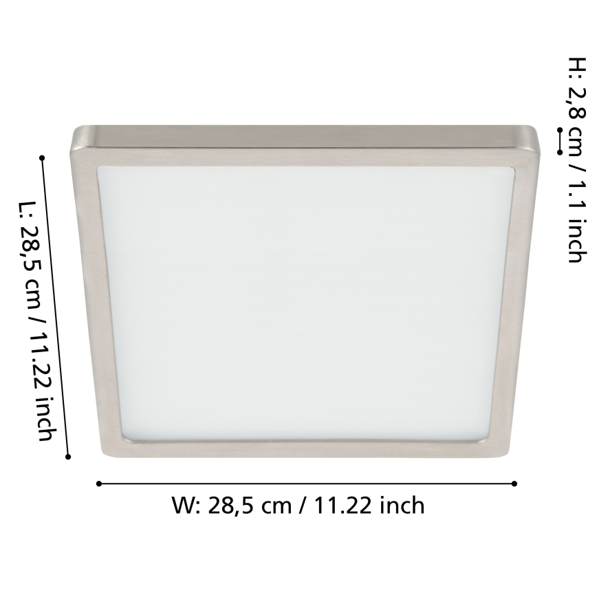 Eglo - LED Stmívatelné stropní svítidlo LED/20,5W/230V matný chrom