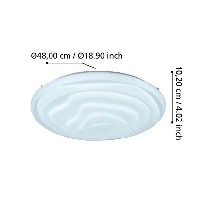 Eglo - LED Stmívatelné stropní svítidlo LED/20,8W/230V 3000-6500K + dálkové ovládání