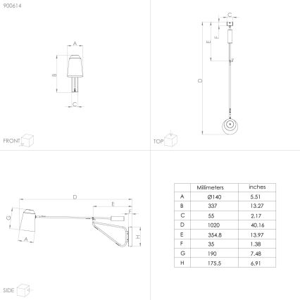 Eglo - Nástěnná lampa 1xE27/28W/230V