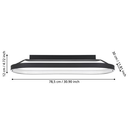 Eglo - LED Stmívatelné stropní svítidlo LED/27W/230V