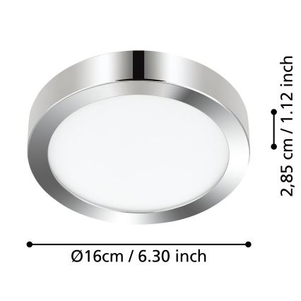 Eglo - LED Koupelnové stropní svítidlo LED/11W/230V IP44 lesklý chrom