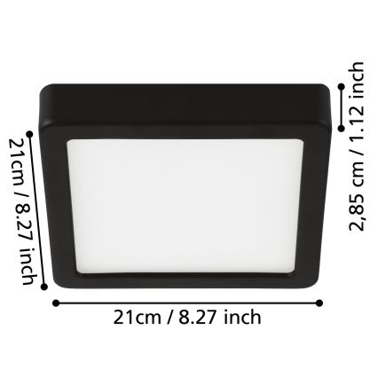 Eglo - LED Koupelnové stropní svítidlo LED/17W/230V IP44 lesklý chrom