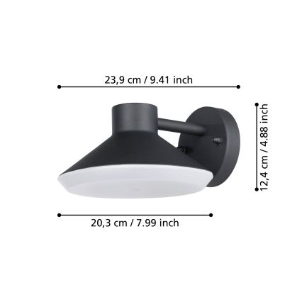 Eglo - LED Venkovní nástěnné svítidlo 1xGU10/4,6W/230V IP44