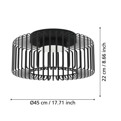 Eglo - LED RGBW Stmívatelné stropní svítidlo LED/22W/230V 2700-6500K
