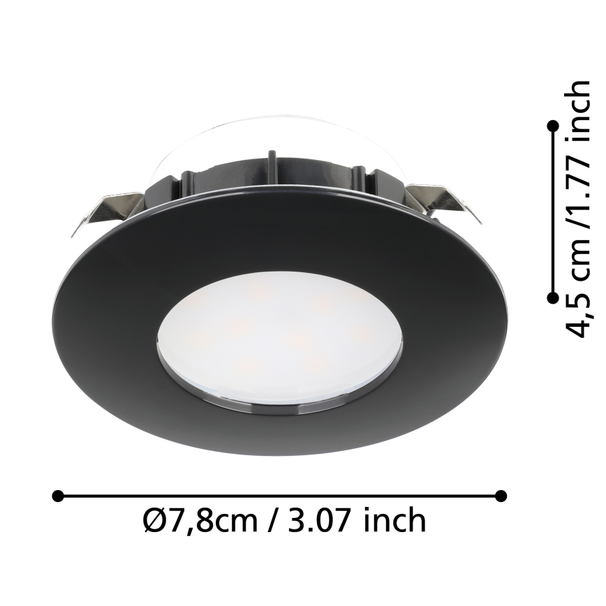 Eglo - SADA 3x LED Koupelnové podhledové svítidlo PINEDA LED/4,9W/230V IP44