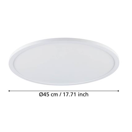 Eglo - LED Stmívatelné stropní svítidlo LED/33,5W/230V pr. 45 cm bílá