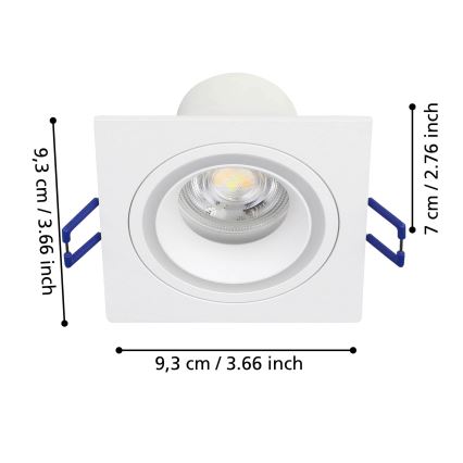 Eglo - LED RGBW Stmívatelné podhledové svítidlo LED/4,7W/230V bílá