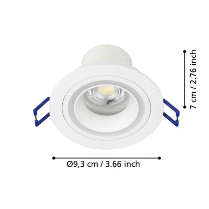 Eglo - LED RGBW Stmívatelné podhledové svítidlo LED/4,7W/230V bílá