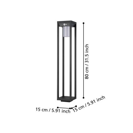 Eglo - LED Solární lampa se senzorem LED/3,7W/3,7V 2000 mAh IP44