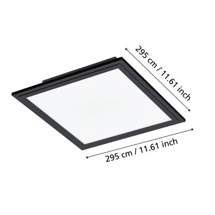 Eglo - LED Stropní svítidlo LED/14W/230V 30x30 cm černá