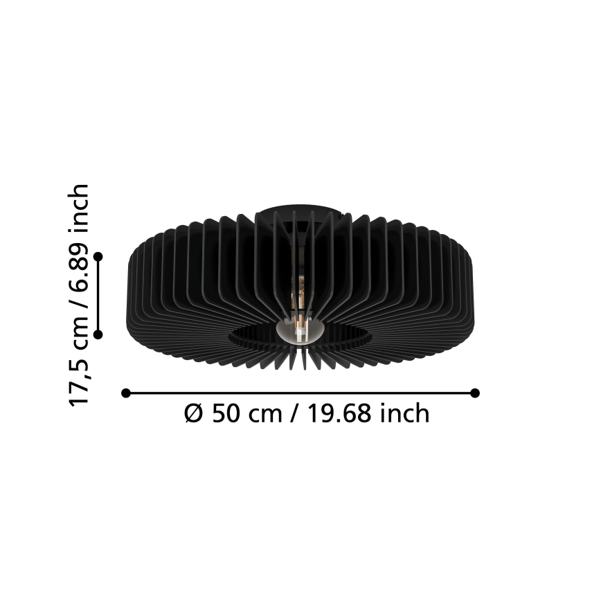 Eglo - Stropní svítidlo 1xE27/40W/230V černá