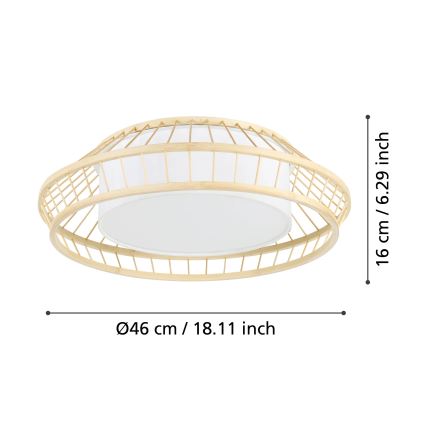 Eglo - LED RGBW Stmívatelné stropní svítidlo LED/22W/230V 2700-6500K